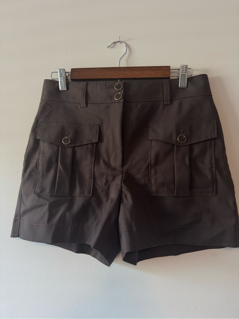 NWT High-Rise Brown Utility Shorts - Picture 3 of 6